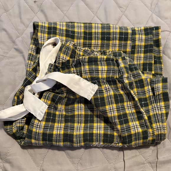 NFL Green Bay Packers Plaid Pajama Pants - Green and Yellow - Picture 2 of 3